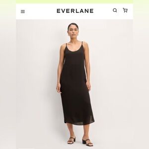 Everlane Summer Slip Dress Black Size 8